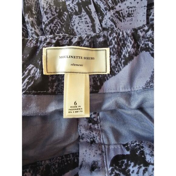 Anthropologie Moulinette Soeurs Strapless Blue Floral Dress - POCKETS! Size 6 - Picture 4 of 5